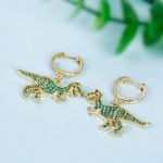 Bortwide Prehistoric Glamour Dinosaur Sterling Silver Earrings