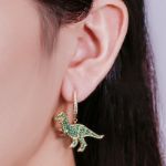 Bortwide Prehistoric Glamour Dinosaur Sterling Silver Earrings