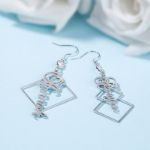 Bortwide Asymmetrical Personalized Sterling Silver Earrings