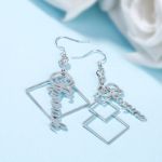 Bortwide Asymmetrical Personalized Sterling Silver Earrings