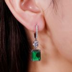 Bortwide Classic Emerald Cut Sterling Silver Earrings