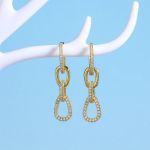 Bortwide Link Chain Sterling Silver Earrings