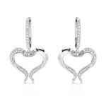 Bortwide "Fishes Dance" Heart-Shaped Sterling Silver Earrings