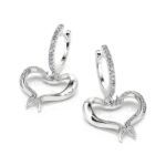 Bortwide "Fishes Dance" Heart-Shaped Sterling Silver Earrings