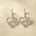 Bortwide "Fishes Dance" Heart-Shaped Sterling Silver Earrings