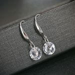 Bortwide Simple Round Cut Sterling Silver Earrings