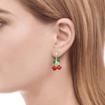 Bortwide "Summer Fruit" Cherry Design Sterling Silver Earrings