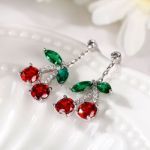 Bortwide "Summer Fruit" Cherry Design Sterling Silver Earrings