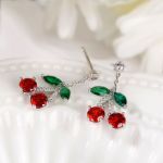 Bortwide "Summer Fruit" Cherry Design Sterling Silver Earrings