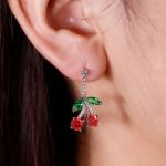 Bortwide "Summer Fruit" Cherry Design Sterling Silver Earrings