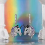 Bortwide "Dreams Come Ture" Unicorn Sterling Silver Earrings