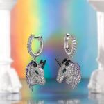 Bortwide "Dreams Come Ture" Unicorn Sterling Silver Earrings