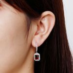 Bortwide "One of a Kind" Emerald Cut Sterling Silver Watermelon Earrings