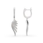 Bortwide "Light As A Feather" Round Cut Sterling Silver Earrings