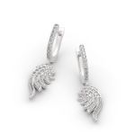 Bortwide "Light As A Feather" Round Cut Sterling Silver Earrings