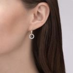 Bortwide Shimmering Circlet Sterling Silver Earrings