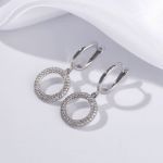 Bortwide Shimmering Circlet Sterling Silver Earrings