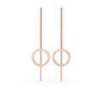 Bortwide Classic Circle Sterling Silver Threader Earrings