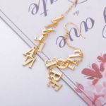 Bortwide "Love Yourself Love Life" Name Personalized Sterling Silver Earrings