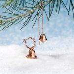 Bortwide "Jingle Bells" Rose Gold Tone Sterling Silver Mismatched Earrings