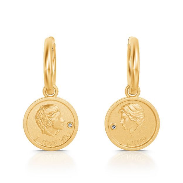 Bortwide "Whisper of Love" Coin Sterling Silver Earrings