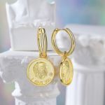 Bortwide "Whisper of Love" Coin Sterling Silver Earrings