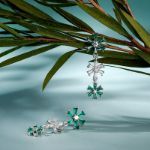 Bortwide Fancy Snowflake Emerald Cut Sterling Silver Drop Earrings