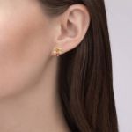 Bortwide "Everlasting Mistletoe" Pear Cut Sterling Silver Asymmetrical Earrings