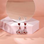 Bortwide "I Carry Your Heart" Double Heart Sterling Silver Stud Earrings