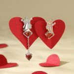 Bortwide "Poker Secrets" Heart Cut Sterling Silver Mismatched Earrings