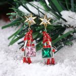 Bortwide "Dear Santa" Christmas Cute Cartoon Santa Claus Sterling Silver Earrings