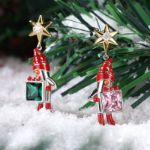 Bortwide "Dear Santa" Christmas Cute Cartoon Santa Claus Sterling Silver Earrings