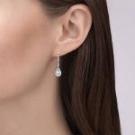 Bortwide Pear Cut Sterling Silver Drop Earrings