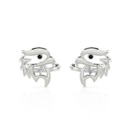 Bortwide "King of Birds" Eagle Sterling Silver Clip Earrings