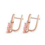 Bortwide Vintage Cushion Cut Synthetic Morganite Sterling Silver Earrings