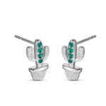 Bortwide "Desert Cactus" Sterling Silver Children's Earrings