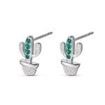 Bortwide "Desert Cactus" Sterling Silver Children's Earrings