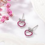 Bortwide "Bow & Heart" Sterling Silver Children's Earrings