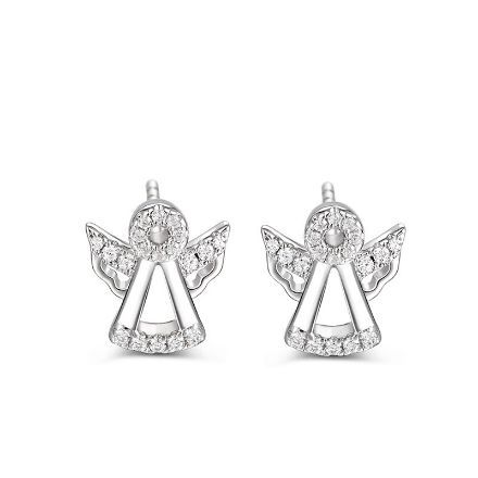 Bortwide "Serene Angel" Sterling Silver Children's Earrings