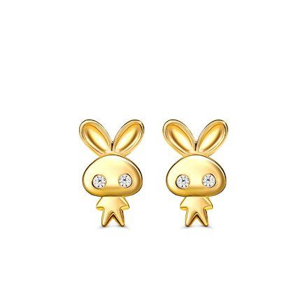 Bortwide "Sweet Bunny" Sterling Silver Children's Earrings