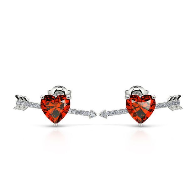 Bortwide "Arrow to Your Heart" Sterling Silver Earrings