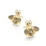 Bortwide "Guide the Life" Honey Bee Sterling Silver Earrings