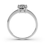 Bortwide Round Cut Solitaire Sterling Silver Ring