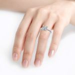 Bortwide Princess Cut Solitaire Sterling Silver Ring