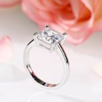 Bortwide Princess Cut Solitaire Sterling Silver Ring