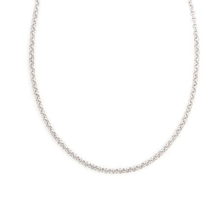 Bortwide Double Chain Design Sterling Silver Necklace