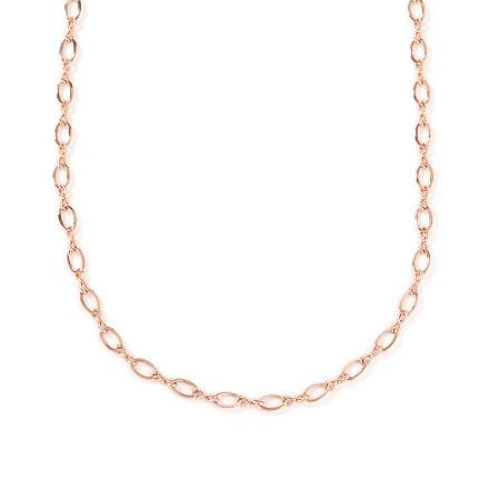 Bortwide Twist Design Sterling Silver Link Chain Necklace