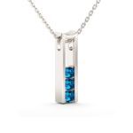 Bortwide Modern Design Sterling Silver Pendant Necklace