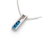 Bortwide Modern Design Sterling Silver Pendant Necklace