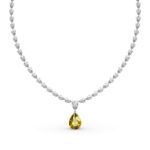 Bortwide "Be Your Princess" Pear Cut Sterling Silver Necklace